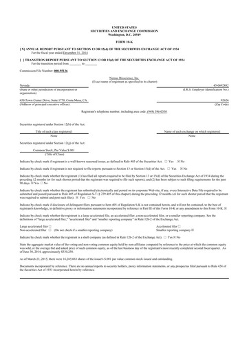 Thumbnail Skye Bioscience 10-K Annual Report 2014