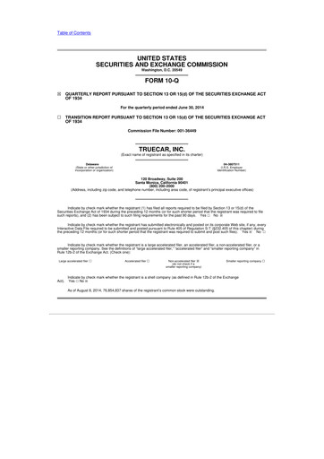 Thumbnail TrueCar 10-Q Quarterly Report FY2014 