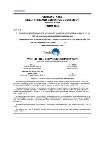 Thumbnail World Kinect 10-Q Quarterly Report FY2014 