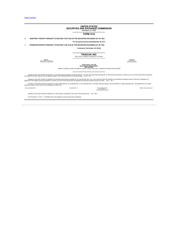 Thumbnail TrueCar 10-Q Quarterly Report FY2014 
