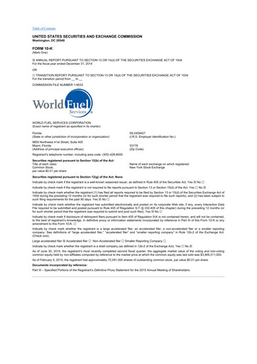 Thumbnail World Kinect 10-K Annual Report 2014