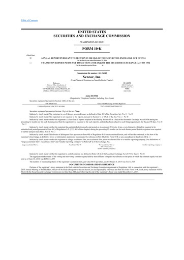 Thumbnail Xencor 10-K Annual Report 2014