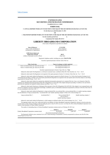 Thumbnail Liberty Broadband 10-K Annual Report 2014