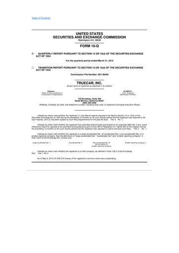 Thumbnail TrueCar 10-Q Quarterly Report FY2015 