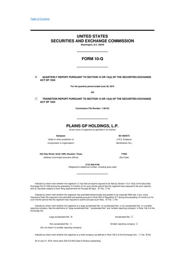 Thumbnail Plains GP 10-Q Quarterly Report FY2015 