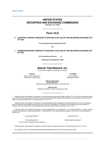 Thumbnail ATN International 10-Q Quarterly Report FY2015 