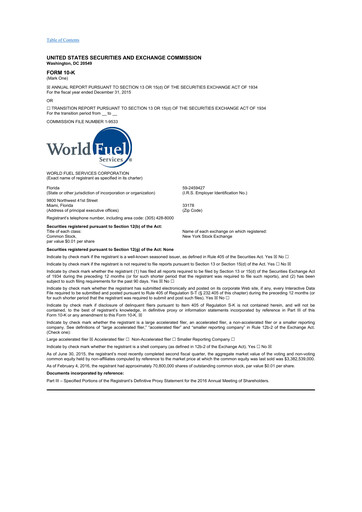 Thumbnail World Kinect 10-K Annual Report 2015