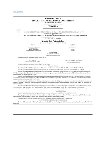 Thumbnail ATN International 10-K Annual Report 2015