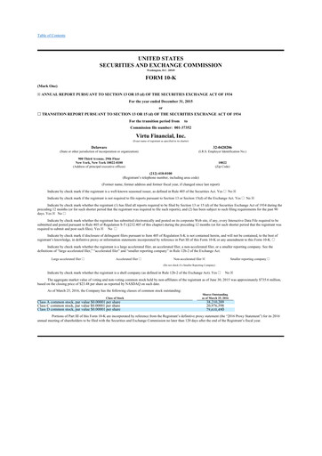 Thumbnail Virtu Financial
 10-K Annual Report 2015