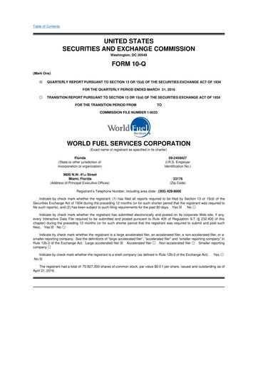Thumbnail World Kinect 10-Q Quarterly Report FY2016 