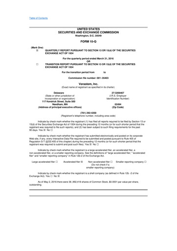 Thumbnail Verastem Oncology
 10-Q Quarterly Report FY2016 