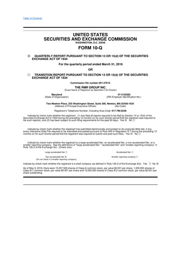 Thumbnail The RMR Group
 10-Q Quarterly Report FY2016 