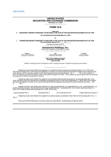 Thumbnail Senseonics Holdings
 10-Q Quarterly Report FY2016 