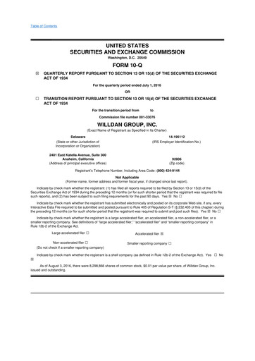 Thumbnail Willdan Group
 10-Q Quarterly Report FY2016 