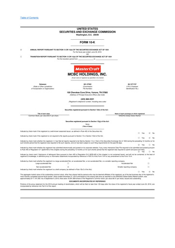 Vorschaubild MasterCraft Boat 10-K Jahresbericht 2016