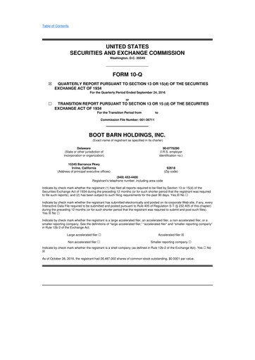 Thumbnail Boot Barn Holdings
 10-Q Quarterly Report FY2017 