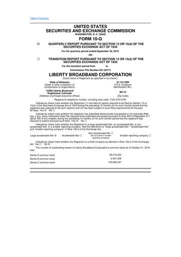 Thumbnail Liberty Broadband 10-Q Quarterly Report FY2016 