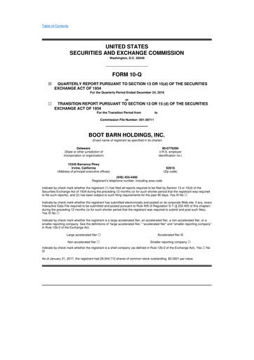 Thumbnail Boot Barn Holdings
 10-Q Quarterly Report FY2017 