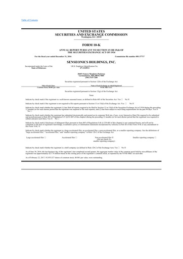 Thumbnail Senseonics Holdings
 10-K Annual Report 2016