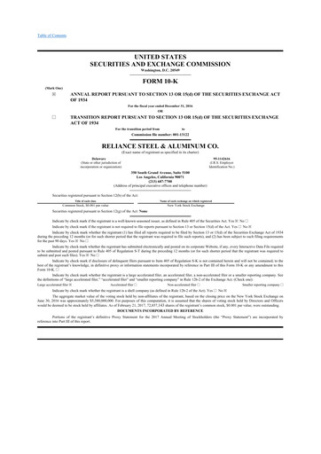 Thumbnail Reliance


 10-K Annual Report 2016