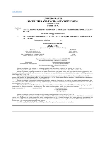 Thumbnail AXT Inc
 10-K Annual Report 2016