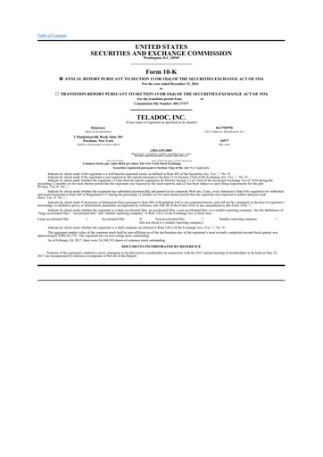 Thumbnail Teladoc Health
 10-K Annual Report 2016