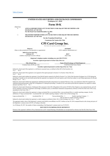 Thumbnail CPI Card Group 10-K Annual Report 2016
