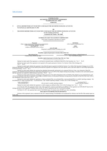 Miniature Ready Capital
 10-K Rapport annuel 2016