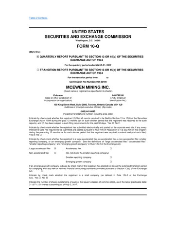 Thumbnail McEwen Mining 10-Q Quarterly Report FY2017 