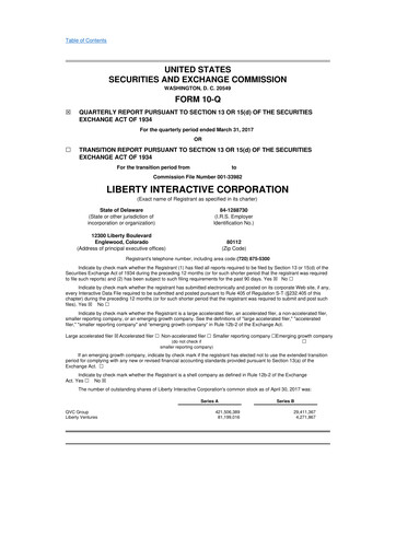 Vorschaubild QVC Group 10-Q Quartalsbericht 2017 