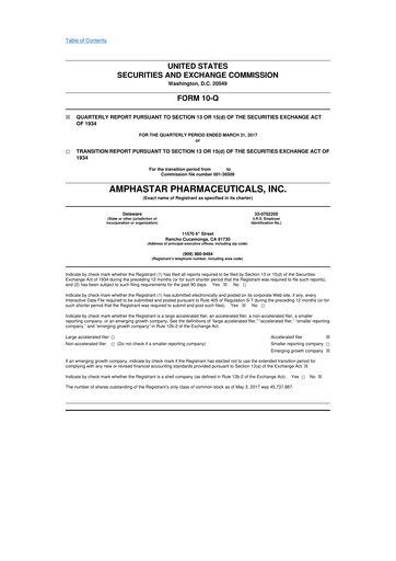 Thumbnail Amphastar Pharmaceuticals 10-Q Quarterly Report FY2017 