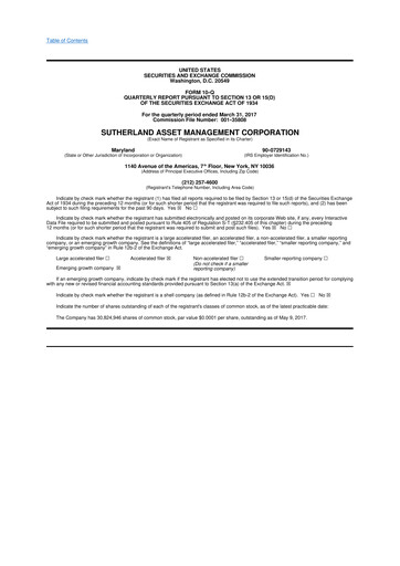 Thumbnail Ready Capital
 10-Q Quarterly Report FY2017 