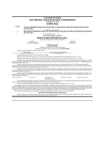 Thumbnail Boot Barn Holdings
 10-K Annual Report 2017