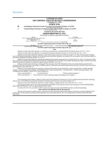 Thumbnail AeroVironment 10-K Annual Report 2017