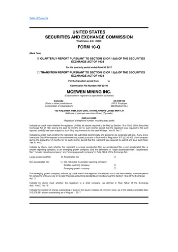 Thumbnail McEwen Mining 10-Q Quarterly Report FY2017 