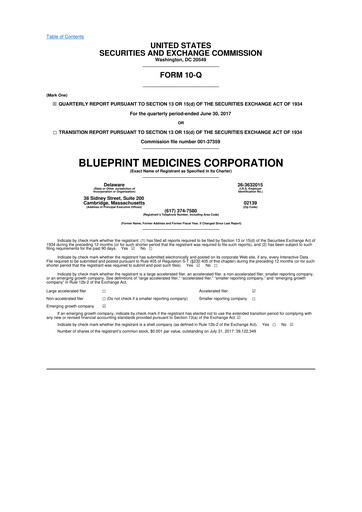 Thumbnail Blueprint Medicines
 10-Q Quarterly Report FY2017 