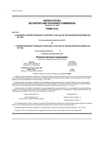 Vorschaubild Primoris Services Corporation
 10-Q Quartalsbericht 2017 