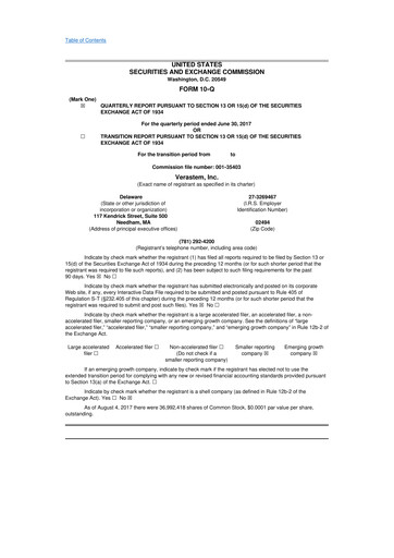 Thumbnail Verastem Oncology
 10-Q Quarterly Report FY2017 