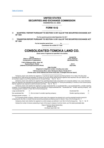 Vorschaubild CTO Realty Growth 10-Q Quartalsbericht 2017 