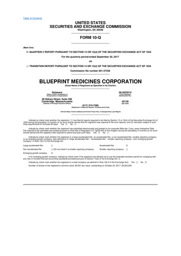 Thumbnail Blueprint Medicines
 10-Q Quarterly Report FY2017 
