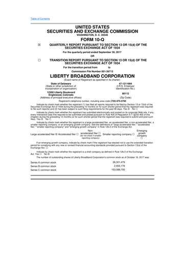 Thumbnail Liberty Broadband 10-Q Quarterly Report FY2017 