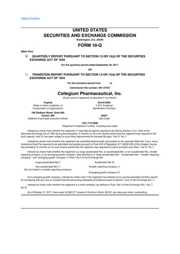 Thumbnail Collegium Pharmaceutical
 10-Q Quarterly Report FY2017 