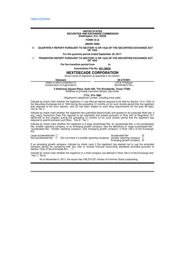 Thumbnail NextDecade Corp 10-Q Quarterly Report FY2017 