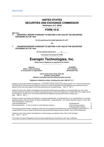 Thumbnail Everspin Technologies 10-Q Quarterly Report FY2017 