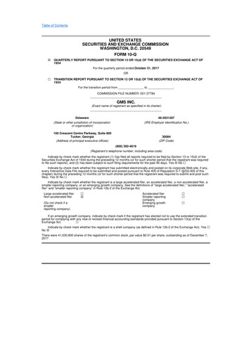 Thumbnail GMS 10-Q Quarterly Report FY2018 