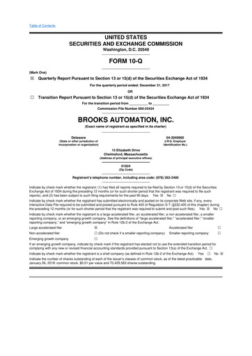 Thumbnail Azenta 10-Q Quarterly Report FY2018 