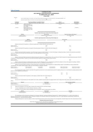 Thumbnail Huntsman Corporation
 10-K Annual Report 2017