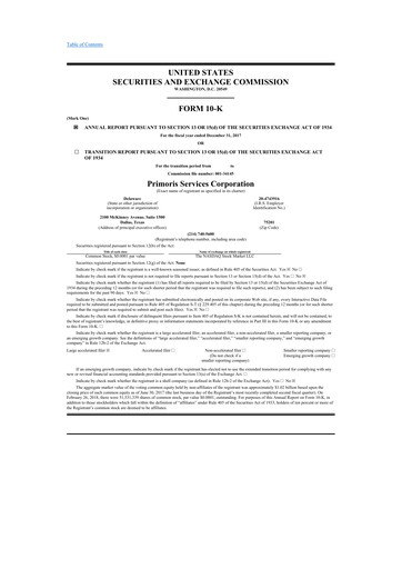 Thumbnail Primoris Services Corporation
 10-K Annual Report 2017