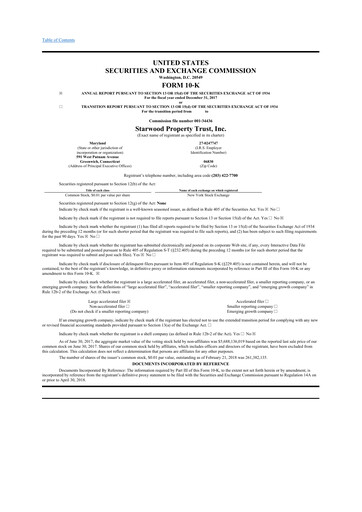 Thumbnail Starwood Property Trust 10-K Annual Report 2017