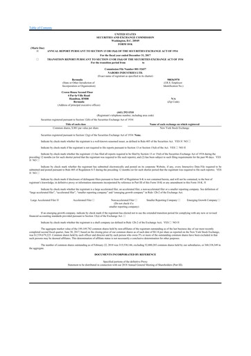 Miniature Nabors Industries
 10-K Rapport annuel 2017